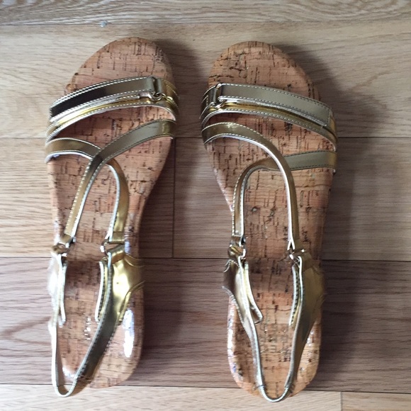 Gold Sandals - Picture 1 of 3